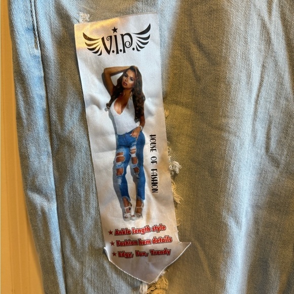 VIP Ankle Length Plus Size Jeans w/ Fashion Hem Detail Sz 23/24 - Picture 2 of 11